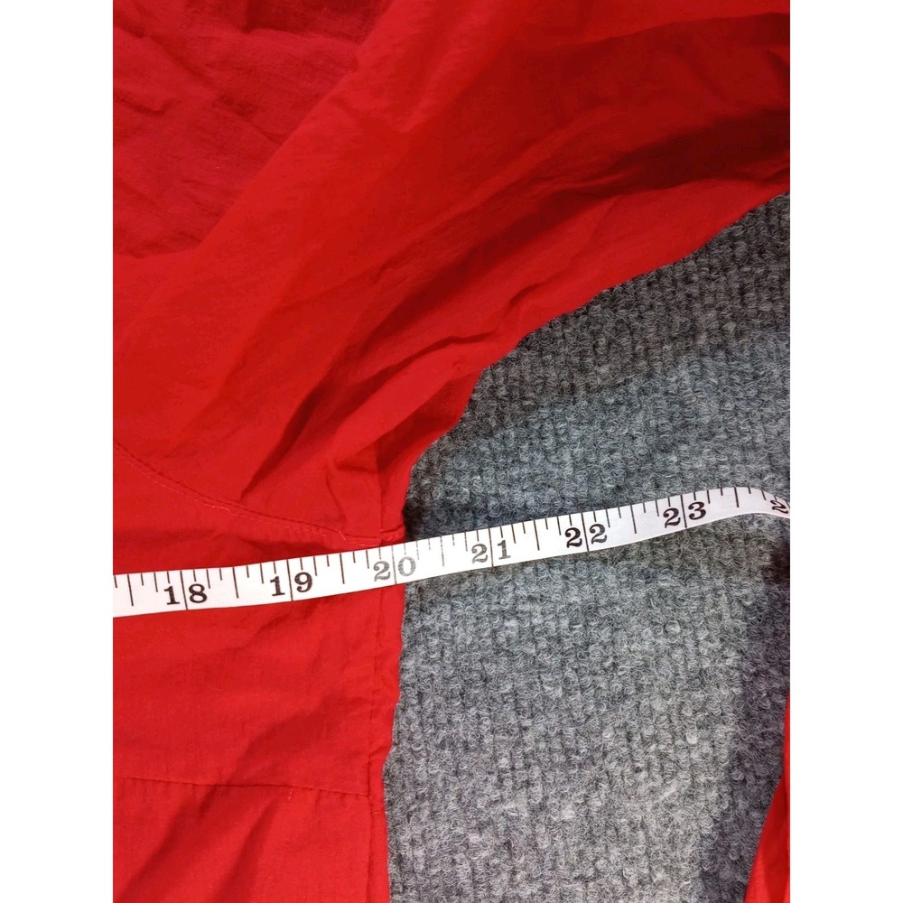 Champion Anorak Windbreaker Jacket Mens Small Red Big Logo Spellout Hooded - Picture 4 of 6